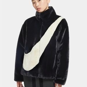 Nike Womens Oversized Swoosh Logo Jacket